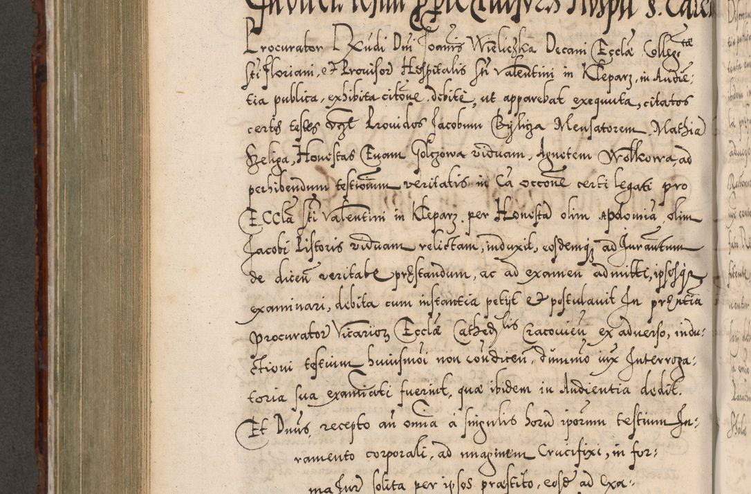 Zdjęcie nr 705 dla obiektu archiwalnego: Illistrissimo et revedissimo in Christo Patre Domino Domino Georgio Rzadziwił Miserone Divina Sacrostae R. E. Tituli S. Sixti Presbitero Cardinali Duce in Olyka et Niesswiesz ad Gubernacula Ecclessiae Cracoviensis cuius administratorialem a Sancta Sede Apostolica obtinverat feliciter sedente. Acta actorum, causarum, sententiarum tam deffinitivarum quam interloquutoriarum decretorum, obligationum, quietationum, recognitionum, constitutionum procuratorum etc. coram Reverendo Domino Stanislao Crassinskz de Crasne Archidiacono Cracoviensis, Scholastico Gnesnesis, Custode Plocensis etc. Vicario et Officiali Generali Cracoviensi in Ano Domini Millesimo Quingentesimo Nonagesimo Primo cuius indictio quarta pontificatus SS. Domini Nostri Gregorii XIIII Anno I psius prio feliciter incipiut