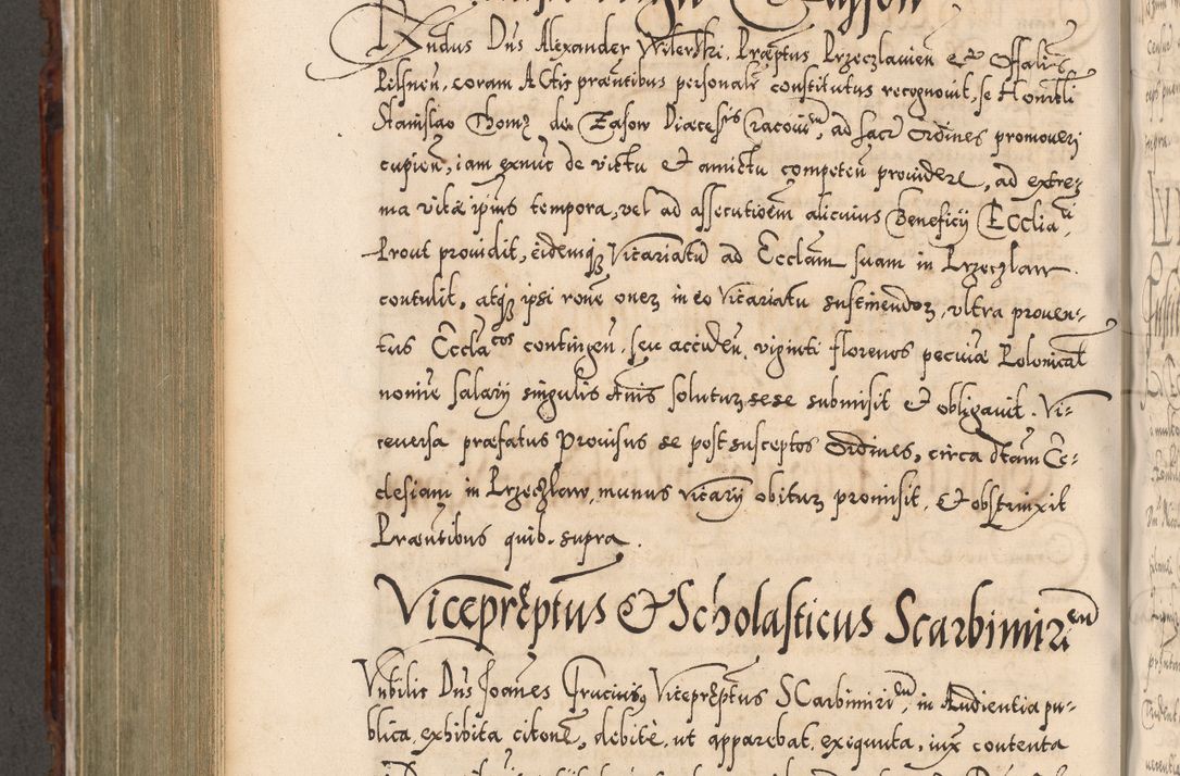 Zdjęcie nr 703 dla obiektu archiwalnego: Illistrissimo et revedissimo in Christo Patre Domino Domino Georgio Rzadziwił Miserone Divina Sacrostae R. E. Tituli S. Sixti Presbitero Cardinali Duce in Olyka et Niesswiesz ad Gubernacula Ecclessiae Cracoviensis cuius administratorialem a Sancta Sede Apostolica obtinverat feliciter sedente. Acta actorum, causarum, sententiarum tam deffinitivarum quam interloquutoriarum decretorum, obligationum, quietationum, recognitionum, constitutionum procuratorum etc. coram Reverendo Domino Stanislao Crassinskz de Crasne Archidiacono Cracoviensis, Scholastico Gnesnesis, Custode Plocensis etc. Vicario et Officiali Generali Cracoviensi in Ano Domini Millesimo Quingentesimo Nonagesimo Primo cuius indictio quarta pontificatus SS. Domini Nostri Gregorii XIIII Anno I psius prio feliciter incipiut