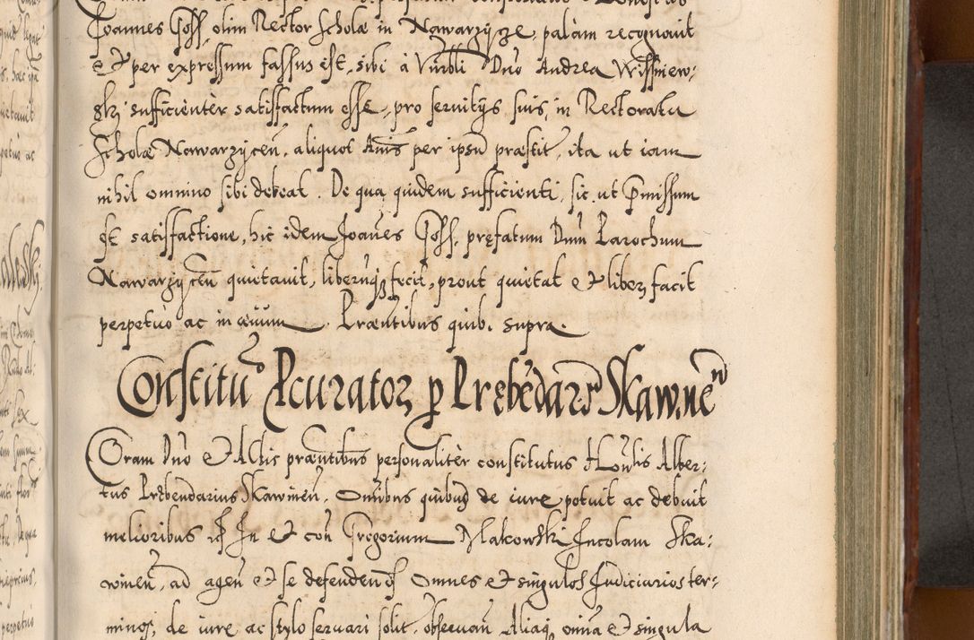 Zdjęcie nr 702 dla obiektu archiwalnego: Illistrissimo et revedissimo in Christo Patre Domino Domino Georgio Rzadziwił Miserone Divina Sacrostae R. E. Tituli S. Sixti Presbitero Cardinali Duce in Olyka et Niesswiesz ad Gubernacula Ecclessiae Cracoviensis cuius administratorialem a Sancta Sede Apostolica obtinverat feliciter sedente. Acta actorum, causarum, sententiarum tam deffinitivarum quam interloquutoriarum decretorum, obligationum, quietationum, recognitionum, constitutionum procuratorum etc. coram Reverendo Domino Stanislao Crassinskz de Crasne Archidiacono Cracoviensis, Scholastico Gnesnesis, Custode Plocensis etc. Vicario et Officiali Generali Cracoviensi in Ano Domini Millesimo Quingentesimo Nonagesimo Primo cuius indictio quarta pontificatus SS. Domini Nostri Gregorii XIIII Anno I psius prio feliciter incipiut