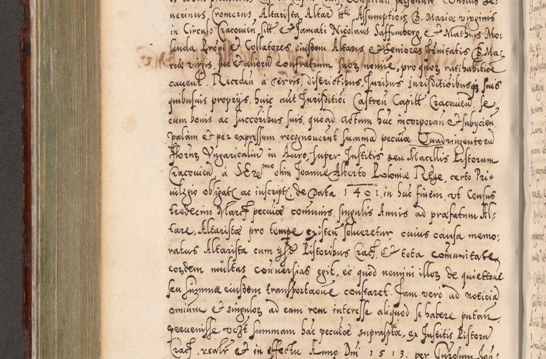 Zdjęcie nr 693 dla obiektu archiwalnego: Illistrissimo et revedissimo in Christo Patre Domino Domino Georgio Rzadziwił Miserone Divina Sacrostae R. E. Tituli S. Sixti Presbitero Cardinali Duce in Olyka et Niesswiesz ad Gubernacula Ecclessiae Cracoviensis cuius administratorialem a Sancta Sede Apostolica obtinverat feliciter sedente. Acta actorum, causarum, sententiarum tam deffinitivarum quam interloquutoriarum decretorum, obligationum, quietationum, recognitionum, constitutionum procuratorum etc. coram Reverendo Domino Stanislao Crassinskz de Crasne Archidiacono Cracoviensis, Scholastico Gnesnesis, Custode Plocensis etc. Vicario et Officiali Generali Cracoviensi in Ano Domini Millesimo Quingentesimo Nonagesimo Primo cuius indictio quarta pontificatus SS. Domini Nostri Gregorii XIIII Anno I psius prio feliciter incipiut