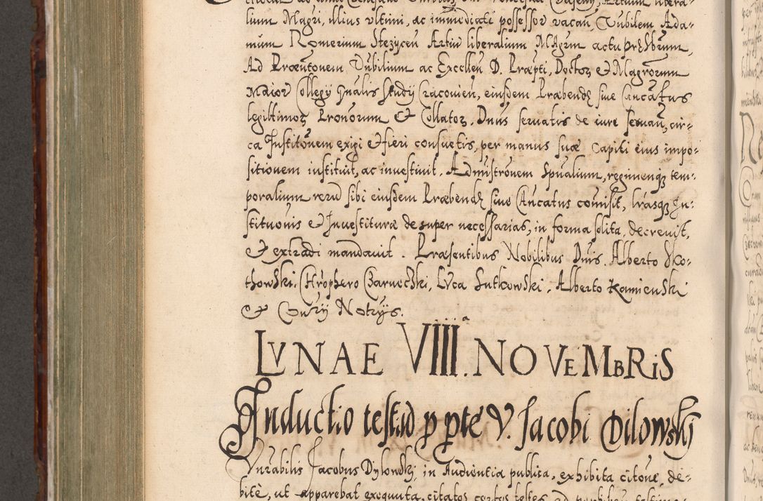 Zdjęcie nr 679 dla obiektu archiwalnego: Illistrissimo et revedissimo in Christo Patre Domino Domino Georgio Rzadziwił Miserone Divina Sacrostae R. E. Tituli S. Sixti Presbitero Cardinali Duce in Olyka et Niesswiesz ad Gubernacula Ecclessiae Cracoviensis cuius administratorialem a Sancta Sede Apostolica obtinverat feliciter sedente. Acta actorum, causarum, sententiarum tam deffinitivarum quam interloquutoriarum decretorum, obligationum, quietationum, recognitionum, constitutionum procuratorum etc. coram Reverendo Domino Stanislao Crassinskz de Crasne Archidiacono Cracoviensis, Scholastico Gnesnesis, Custode Plocensis etc. Vicario et Officiali Generali Cracoviensi in Ano Domini Millesimo Quingentesimo Nonagesimo Primo cuius indictio quarta pontificatus SS. Domini Nostri Gregorii XIIII Anno I psius prio feliciter incipiut