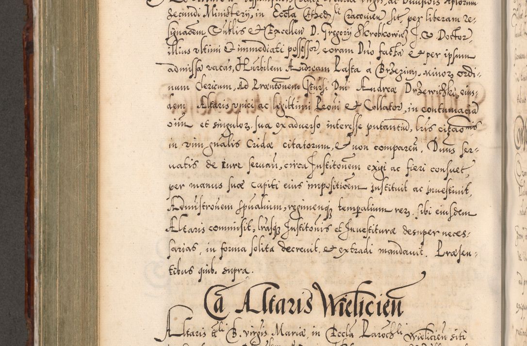 Zdjęcie nr 669 dla obiektu archiwalnego: Illistrissimo et revedissimo in Christo Patre Domino Domino Georgio Rzadziwił Miserone Divina Sacrostae R. E. Tituli S. Sixti Presbitero Cardinali Duce in Olyka et Niesswiesz ad Gubernacula Ecclessiae Cracoviensis cuius administratorialem a Sancta Sede Apostolica obtinverat feliciter sedente. Acta actorum, causarum, sententiarum tam deffinitivarum quam interloquutoriarum decretorum, obligationum, quietationum, recognitionum, constitutionum procuratorum etc. coram Reverendo Domino Stanislao Crassinskz de Crasne Archidiacono Cracoviensis, Scholastico Gnesnesis, Custode Plocensis etc. Vicario et Officiali Generali Cracoviensi in Ano Domini Millesimo Quingentesimo Nonagesimo Primo cuius indictio quarta pontificatus SS. Domini Nostri Gregorii XIIII Anno I psius prio feliciter incipiut