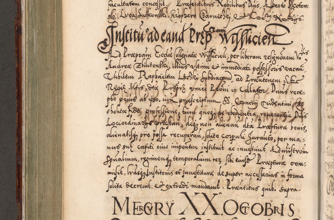 Zdjęcie nr 665 dla obiektu archiwalnego: Illistrissimo et revedissimo in Christo Patre Domino Domino Georgio Rzadziwił Miserone Divina Sacrostae R. E. Tituli S. Sixti Presbitero Cardinali Duce in Olyka et Niesswiesz ad Gubernacula Ecclessiae Cracoviensis cuius administratorialem a Sancta Sede Apostolica obtinverat feliciter sedente. Acta actorum, causarum, sententiarum tam deffinitivarum quam interloquutoriarum decretorum, obligationum, quietationum, recognitionum, constitutionum procuratorum etc. coram Reverendo Domino Stanislao Crassinskz de Crasne Archidiacono Cracoviensis, Scholastico Gnesnesis, Custode Plocensis etc. Vicario et Officiali Generali Cracoviensi in Ano Domini Millesimo Quingentesimo Nonagesimo Primo cuius indictio quarta pontificatus SS. Domini Nostri Gregorii XIIII Anno I psius prio feliciter incipiut