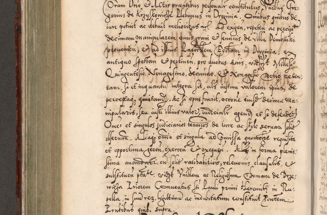 Zdjęcie nr 661 dla obiektu archiwalnego: Illistrissimo et revedissimo in Christo Patre Domino Domino Georgio Rzadziwił Miserone Divina Sacrostae R. E. Tituli S. Sixti Presbitero Cardinali Duce in Olyka et Niesswiesz ad Gubernacula Ecclessiae Cracoviensis cuius administratorialem a Sancta Sede Apostolica obtinverat feliciter sedente. Acta actorum, causarum, sententiarum tam deffinitivarum quam interloquutoriarum decretorum, obligationum, quietationum, recognitionum, constitutionum procuratorum etc. coram Reverendo Domino Stanislao Crassinskz de Crasne Archidiacono Cracoviensis, Scholastico Gnesnesis, Custode Plocensis etc. Vicario et Officiali Generali Cracoviensi in Ano Domini Millesimo Quingentesimo Nonagesimo Primo cuius indictio quarta pontificatus SS. Domini Nostri Gregorii XIIII Anno I psius prio feliciter incipiut