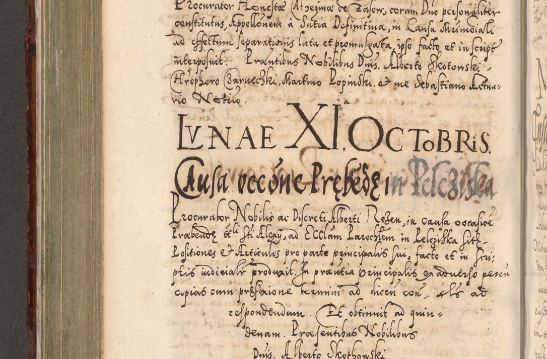Zdjęcie nr 659 dla obiektu archiwalnego: Illistrissimo et revedissimo in Christo Patre Domino Domino Georgio Rzadziwił Miserone Divina Sacrostae R. E. Tituli S. Sixti Presbitero Cardinali Duce in Olyka et Niesswiesz ad Gubernacula Ecclessiae Cracoviensis cuius administratorialem a Sancta Sede Apostolica obtinverat feliciter sedente. Acta actorum, causarum, sententiarum tam deffinitivarum quam interloquutoriarum decretorum, obligationum, quietationum, recognitionum, constitutionum procuratorum etc. coram Reverendo Domino Stanislao Crassinskz de Crasne Archidiacono Cracoviensis, Scholastico Gnesnesis, Custode Plocensis etc. Vicario et Officiali Generali Cracoviensi in Ano Domini Millesimo Quingentesimo Nonagesimo Primo cuius indictio quarta pontificatus SS. Domini Nostri Gregorii XIIII Anno I psius prio feliciter incipiut
