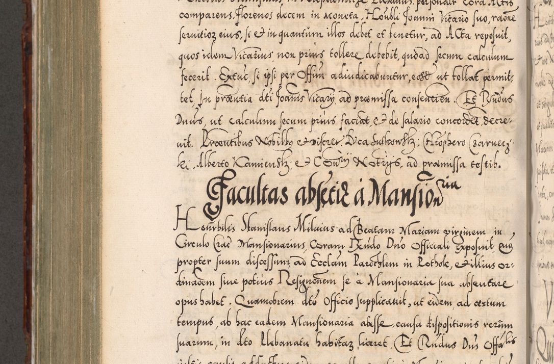 Zdjęcie nr 811 dla obiektu archiwalnego: Illistrissimo et revedissimo in Christo Patre Domino Domino Georgio Rzadziwił Miserone Divina Sacrostae R. E. Tituli S. Sixti Presbitero Cardinali Duce in Olyka et Niesswiesz ad Gubernacula Ecclessiae Cracoviensis cuius administratorialem a Sancta Sede Apostolica obtinverat feliciter sedente. Acta actorum, causarum, sententiarum tam deffinitivarum quam interloquutoriarum decretorum, obligationum, quietationum, recognitionum, constitutionum procuratorum etc. coram Reverendo Domino Stanislao Crassinskz de Crasne Archidiacono Cracoviensis, Scholastico Gnesnesis, Custode Plocensis etc. Vicario et Officiali Generali Cracoviensi in Ano Domini Millesimo Quingentesimo Nonagesimo Primo cuius indictio quarta pontificatus SS. Domini Nostri Gregorii XIIII Anno I psius prio feliciter incipiut