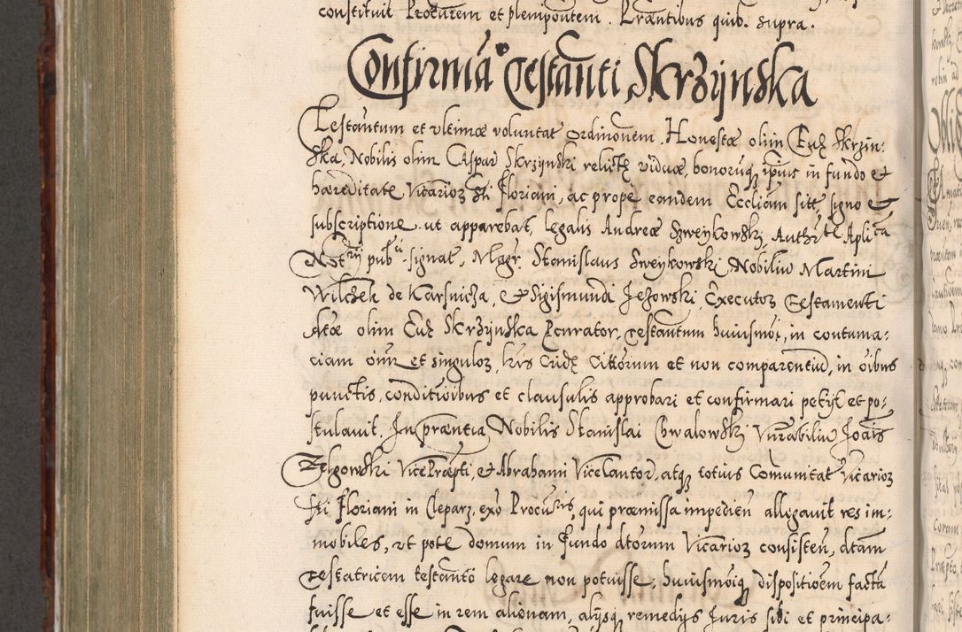 Zdjęcie nr 809 dla obiektu archiwalnego: Illistrissimo et revedissimo in Christo Patre Domino Domino Georgio Rzadziwił Miserone Divina Sacrostae R. E. Tituli S. Sixti Presbitero Cardinali Duce in Olyka et Niesswiesz ad Gubernacula Ecclessiae Cracoviensis cuius administratorialem a Sancta Sede Apostolica obtinverat feliciter sedente. Acta actorum, causarum, sententiarum tam deffinitivarum quam interloquutoriarum decretorum, obligationum, quietationum, recognitionum, constitutionum procuratorum etc. coram Reverendo Domino Stanislao Crassinskz de Crasne Archidiacono Cracoviensis, Scholastico Gnesnesis, Custode Plocensis etc. Vicario et Officiali Generali Cracoviensi in Ano Domini Millesimo Quingentesimo Nonagesimo Primo cuius indictio quarta pontificatus SS. Domini Nostri Gregorii XIIII Anno I psius prio feliciter incipiut