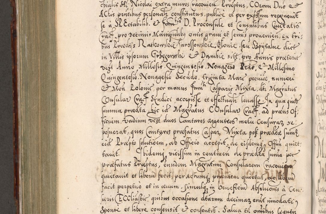 Zdjęcie nr 987 dla obiektu archiwalnego: Illistrissimo et revedissimo in Christo Patre Domino Domino Georgio Rzadziwił Miserone Divina Sacrostae R. E. Tituli S. Sixti Presbitero Cardinali Duce in Olyka et Niesswiesz ad Gubernacula Ecclessiae Cracoviensis cuius administratorialem a Sancta Sede Apostolica obtinverat feliciter sedente. Acta actorum, causarum, sententiarum tam deffinitivarum quam interloquutoriarum decretorum, obligationum, quietationum, recognitionum, constitutionum procuratorum etc. coram Reverendo Domino Stanislao Crassinskz de Crasne Archidiacono Cracoviensis, Scholastico Gnesnesis, Custode Plocensis etc. Vicario et Officiali Generali Cracoviensi in Ano Domini Millesimo Quingentesimo Nonagesimo Primo cuius indictio quarta pontificatus SS. Domini Nostri Gregorii XIIII Anno I psius prio feliciter incipiut