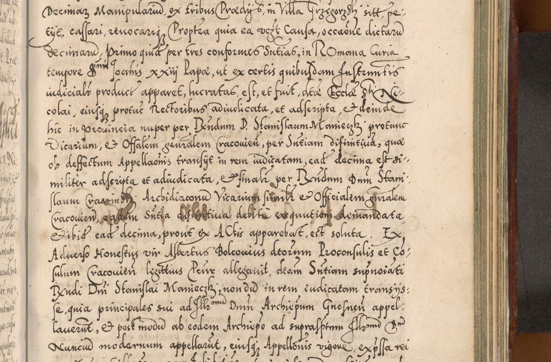Zdjęcie nr 982 dla obiektu archiwalnego: Illistrissimo et revedissimo in Christo Patre Domino Domino Georgio Rzadziwił Miserone Divina Sacrostae R. E. Tituli S. Sixti Presbitero Cardinali Duce in Olyka et Niesswiesz ad Gubernacula Ecclessiae Cracoviensis cuius administratorialem a Sancta Sede Apostolica obtinverat feliciter sedente. Acta actorum, causarum, sententiarum tam deffinitivarum quam interloquutoriarum decretorum, obligationum, quietationum, recognitionum, constitutionum procuratorum etc. coram Reverendo Domino Stanislao Crassinskz de Crasne Archidiacono Cracoviensis, Scholastico Gnesnesis, Custode Plocensis etc. Vicario et Officiali Generali Cracoviensi in Ano Domini Millesimo Quingentesimo Nonagesimo Primo cuius indictio quarta pontificatus SS. Domini Nostri Gregorii XIIII Anno I psius prio feliciter incipiut