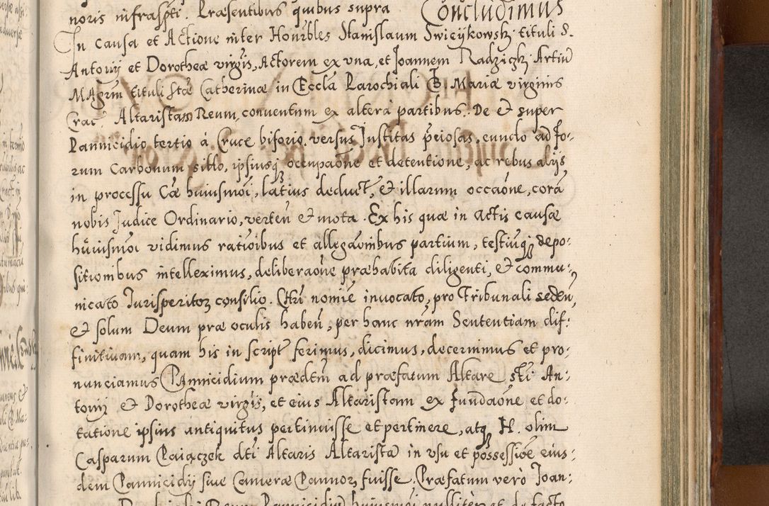 Zdjęcie nr 978 dla obiektu archiwalnego: Illistrissimo et revedissimo in Christo Patre Domino Domino Georgio Rzadziwił Miserone Divina Sacrostae R. E. Tituli S. Sixti Presbitero Cardinali Duce in Olyka et Niesswiesz ad Gubernacula Ecclessiae Cracoviensis cuius administratorialem a Sancta Sede Apostolica obtinverat feliciter sedente. Acta actorum, causarum, sententiarum tam deffinitivarum quam interloquutoriarum decretorum, obligationum, quietationum, recognitionum, constitutionum procuratorum etc. coram Reverendo Domino Stanislao Crassinskz de Crasne Archidiacono Cracoviensis, Scholastico Gnesnesis, Custode Plocensis etc. Vicario et Officiali Generali Cracoviensi in Ano Domini Millesimo Quingentesimo Nonagesimo Primo cuius indictio quarta pontificatus SS. Domini Nostri Gregorii XIIII Anno I psius prio feliciter incipiut