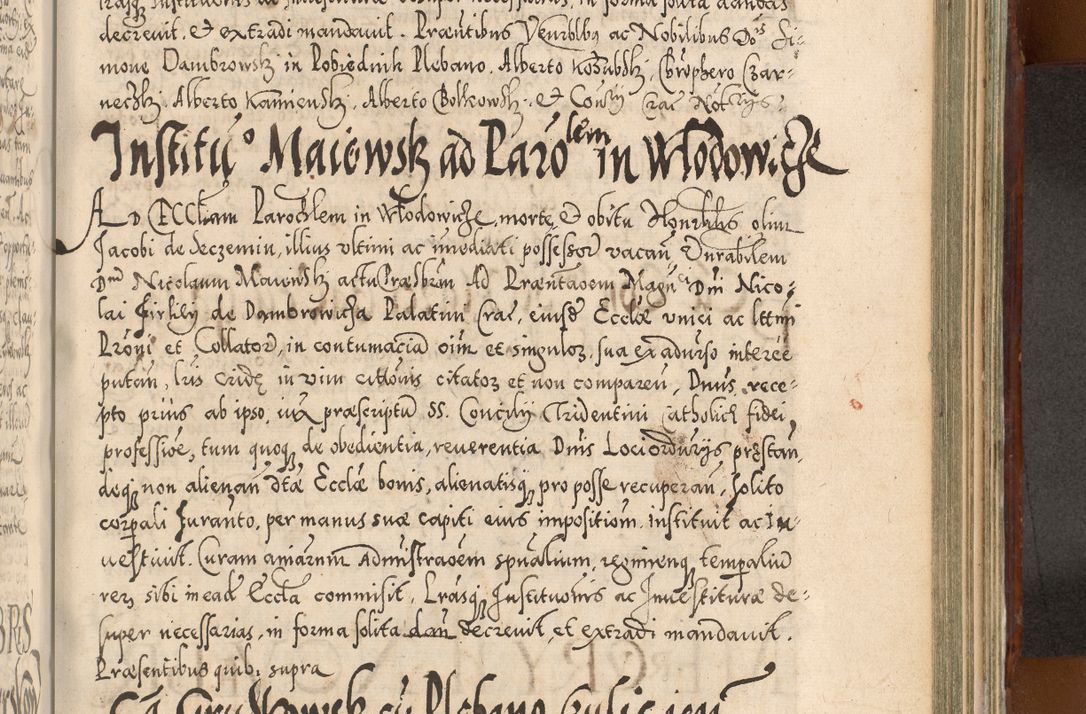 Zdjęcie nr 972 dla obiektu archiwalnego: Illistrissimo et revedissimo in Christo Patre Domino Domino Georgio Rzadziwił Miserone Divina Sacrostae R. E. Tituli S. Sixti Presbitero Cardinali Duce in Olyka et Niesswiesz ad Gubernacula Ecclessiae Cracoviensis cuius administratorialem a Sancta Sede Apostolica obtinverat feliciter sedente. Acta actorum, causarum, sententiarum tam deffinitivarum quam interloquutoriarum decretorum, obligationum, quietationum, recognitionum, constitutionum procuratorum etc. coram Reverendo Domino Stanislao Crassinskz de Crasne Archidiacono Cracoviensis, Scholastico Gnesnesis, Custode Plocensis etc. Vicario et Officiali Generali Cracoviensi in Ano Domini Millesimo Quingentesimo Nonagesimo Primo cuius indictio quarta pontificatus SS. Domini Nostri Gregorii XIIII Anno I psius prio feliciter incipiut