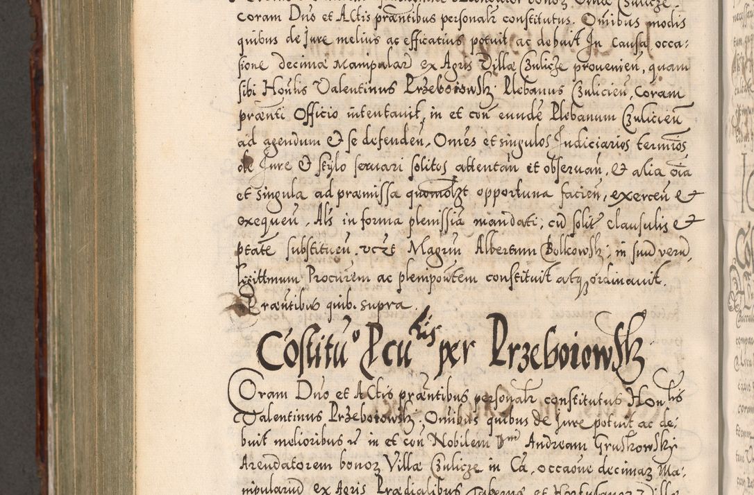 Zdjęcie nr 963 dla obiektu archiwalnego: Illistrissimo et revedissimo in Christo Patre Domino Domino Georgio Rzadziwił Miserone Divina Sacrostae R. E. Tituli S. Sixti Presbitero Cardinali Duce in Olyka et Niesswiesz ad Gubernacula Ecclessiae Cracoviensis cuius administratorialem a Sancta Sede Apostolica obtinverat feliciter sedente. Acta actorum, causarum, sententiarum tam deffinitivarum quam interloquutoriarum decretorum, obligationum, quietationum, recognitionum, constitutionum procuratorum etc. coram Reverendo Domino Stanislao Crassinskz de Crasne Archidiacono Cracoviensis, Scholastico Gnesnesis, Custode Plocensis etc. Vicario et Officiali Generali Cracoviensi in Ano Domini Millesimo Quingentesimo Nonagesimo Primo cuius indictio quarta pontificatus SS. Domini Nostri Gregorii XIIII Anno I psius prio feliciter incipiut