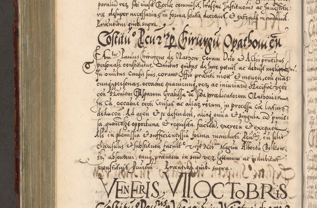 Zdjęcie nr 951 dla obiektu archiwalnego: Illistrissimo et revedissimo in Christo Patre Domino Domino Georgio Rzadziwił Miserone Divina Sacrostae R. E. Tituli S. Sixti Presbitero Cardinali Duce in Olyka et Niesswiesz ad Gubernacula Ecclessiae Cracoviensis cuius administratorialem a Sancta Sede Apostolica obtinverat feliciter sedente. Acta actorum, causarum, sententiarum tam deffinitivarum quam interloquutoriarum decretorum, obligationum, quietationum, recognitionum, constitutionum procuratorum etc. coram Reverendo Domino Stanislao Crassinskz de Crasne Archidiacono Cracoviensis, Scholastico Gnesnesis, Custode Plocensis etc. Vicario et Officiali Generali Cracoviensi in Ano Domini Millesimo Quingentesimo Nonagesimo Primo cuius indictio quarta pontificatus SS. Domini Nostri Gregorii XIIII Anno I psius prio feliciter incipiut