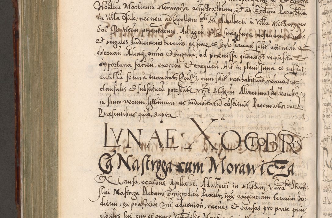Zdjęcie nr 953 dla obiektu archiwalnego: Illistrissimo et revedissimo in Christo Patre Domino Domino Georgio Rzadziwił Miserone Divina Sacrostae R. E. Tituli S. Sixti Presbitero Cardinali Duce in Olyka et Niesswiesz ad Gubernacula Ecclessiae Cracoviensis cuius administratorialem a Sancta Sede Apostolica obtinverat feliciter sedente. Acta actorum, causarum, sententiarum tam deffinitivarum quam interloquutoriarum decretorum, obligationum, quietationum, recognitionum, constitutionum procuratorum etc. coram Reverendo Domino Stanislao Crassinskz de Crasne Archidiacono Cracoviensis, Scholastico Gnesnesis, Custode Plocensis etc. Vicario et Officiali Generali Cracoviensi in Ano Domini Millesimo Quingentesimo Nonagesimo Primo cuius indictio quarta pontificatus SS. Domini Nostri Gregorii XIIII Anno I psius prio feliciter incipiut