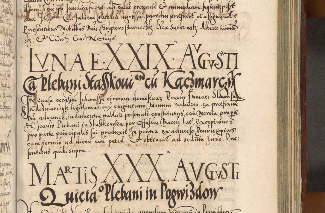 Zdjęcie nr 936 dla obiektu archiwalnego: Illistrissimo et revedissimo in Christo Patre Domino Domino Georgio Rzadziwił Miserone Divina Sacrostae R. E. Tituli S. Sixti Presbitero Cardinali Duce in Olyka et Niesswiesz ad Gubernacula Ecclessiae Cracoviensis cuius administratorialem a Sancta Sede Apostolica obtinverat feliciter sedente. Acta actorum, causarum, sententiarum tam deffinitivarum quam interloquutoriarum decretorum, obligationum, quietationum, recognitionum, constitutionum procuratorum etc. coram Reverendo Domino Stanislao Crassinskz de Crasne Archidiacono Cracoviensis, Scholastico Gnesnesis, Custode Plocensis etc. Vicario et Officiali Generali Cracoviensi in Ano Domini Millesimo Quingentesimo Nonagesimo Primo cuius indictio quarta pontificatus SS. Domini Nostri Gregorii XIIII Anno I psius prio feliciter incipiut