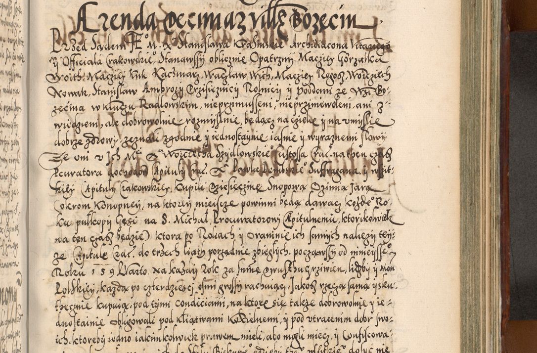 Zdjęcie nr 910 dla obiektu archiwalnego: Illistrissimo et revedissimo in Christo Patre Domino Domino Georgio Rzadziwił Miserone Divina Sacrostae R. E. Tituli S. Sixti Presbitero Cardinali Duce in Olyka et Niesswiesz ad Gubernacula Ecclessiae Cracoviensis cuius administratorialem a Sancta Sede Apostolica obtinverat feliciter sedente. Acta actorum, causarum, sententiarum tam deffinitivarum quam interloquutoriarum decretorum, obligationum, quietationum, recognitionum, constitutionum procuratorum etc. coram Reverendo Domino Stanislao Crassinskz de Crasne Archidiacono Cracoviensis, Scholastico Gnesnesis, Custode Plocensis etc. Vicario et Officiali Generali Cracoviensi in Ano Domini Millesimo Quingentesimo Nonagesimo Primo cuius indictio quarta pontificatus SS. Domini Nostri Gregorii XIIII Anno I psius prio feliciter incipiut