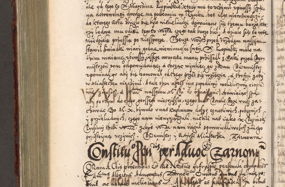 Zdjęcie nr 909 dla obiektu archiwalnego: Illistrissimo et revedissimo in Christo Patre Domino Domino Georgio Rzadziwił Miserone Divina Sacrostae R. E. Tituli S. Sixti Presbitero Cardinali Duce in Olyka et Niesswiesz ad Gubernacula Ecclessiae Cracoviensis cuius administratorialem a Sancta Sede Apostolica obtinverat feliciter sedente. Acta actorum, causarum, sententiarum tam deffinitivarum quam interloquutoriarum decretorum, obligationum, quietationum, recognitionum, constitutionum procuratorum etc. coram Reverendo Domino Stanislao Crassinskz de Crasne Archidiacono Cracoviensis, Scholastico Gnesnesis, Custode Plocensis etc. Vicario et Officiali Generali Cracoviensi in Ano Domini Millesimo Quingentesimo Nonagesimo Primo cuius indictio quarta pontificatus SS. Domini Nostri Gregorii XIIII Anno I psius prio feliciter incipiut