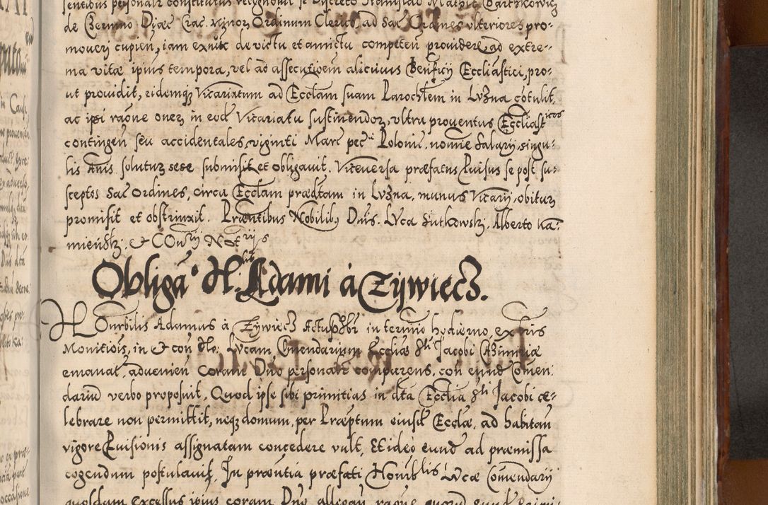 Zdjęcie nr 896 dla obiektu archiwalnego: Illistrissimo et revedissimo in Christo Patre Domino Domino Georgio Rzadziwił Miserone Divina Sacrostae R. E. Tituli S. Sixti Presbitero Cardinali Duce in Olyka et Niesswiesz ad Gubernacula Ecclessiae Cracoviensis cuius administratorialem a Sancta Sede Apostolica obtinverat feliciter sedente. Acta actorum, causarum, sententiarum tam deffinitivarum quam interloquutoriarum decretorum, obligationum, quietationum, recognitionum, constitutionum procuratorum etc. coram Reverendo Domino Stanislao Crassinskz de Crasne Archidiacono Cracoviensis, Scholastico Gnesnesis, Custode Plocensis etc. Vicario et Officiali Generali Cracoviensi in Ano Domini Millesimo Quingentesimo Nonagesimo Primo cuius indictio quarta pontificatus SS. Domini Nostri Gregorii XIIII Anno I psius prio feliciter incipiut