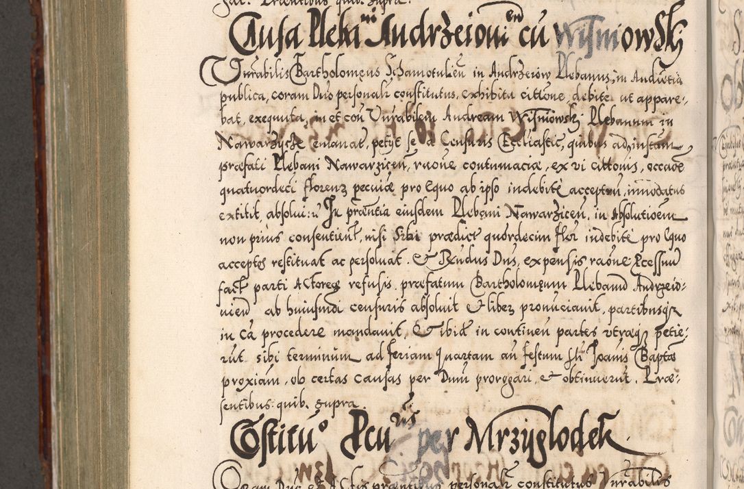 Zdjęcie nr 905 dla obiektu archiwalnego: Illistrissimo et revedissimo in Christo Patre Domino Domino Georgio Rzadziwił Miserone Divina Sacrostae R. E. Tituli S. Sixti Presbitero Cardinali Duce in Olyka et Niesswiesz ad Gubernacula Ecclessiae Cracoviensis cuius administratorialem a Sancta Sede Apostolica obtinverat feliciter sedente. Acta actorum, causarum, sententiarum tam deffinitivarum quam interloquutoriarum decretorum, obligationum, quietationum, recognitionum, constitutionum procuratorum etc. coram Reverendo Domino Stanislao Crassinskz de Crasne Archidiacono Cracoviensis, Scholastico Gnesnesis, Custode Plocensis etc. Vicario et Officiali Generali Cracoviensi in Ano Domini Millesimo Quingentesimo Nonagesimo Primo cuius indictio quarta pontificatus SS. Domini Nostri Gregorii XIIII Anno I psius prio feliciter incipiut