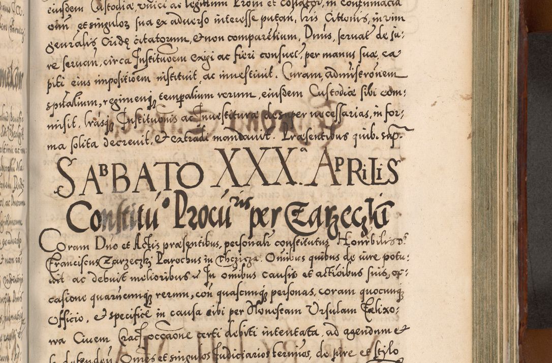 Zdjęcie nr 876 dla obiektu archiwalnego: Illistrissimo et revedissimo in Christo Patre Domino Domino Georgio Rzadziwił Miserone Divina Sacrostae R. E. Tituli S. Sixti Presbitero Cardinali Duce in Olyka et Niesswiesz ad Gubernacula Ecclessiae Cracoviensis cuius administratorialem a Sancta Sede Apostolica obtinverat feliciter sedente. Acta actorum, causarum, sententiarum tam deffinitivarum quam interloquutoriarum decretorum, obligationum, quietationum, recognitionum, constitutionum procuratorum etc. coram Reverendo Domino Stanislao Crassinskz de Crasne Archidiacono Cracoviensis, Scholastico Gnesnesis, Custode Plocensis etc. Vicario et Officiali Generali Cracoviensi in Ano Domini Millesimo Quingentesimo Nonagesimo Primo cuius indictio quarta pontificatus SS. Domini Nostri Gregorii XIIII Anno I psius prio feliciter incipiut