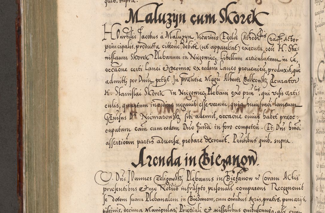 Zdjęcie nr 863 dla obiektu archiwalnego: Illistrissimo et revedissimo in Christo Patre Domino Domino Georgio Rzadziwił Miserone Divina Sacrostae R. E. Tituli S. Sixti Presbitero Cardinali Duce in Olyka et Niesswiesz ad Gubernacula Ecclessiae Cracoviensis cuius administratorialem a Sancta Sede Apostolica obtinverat feliciter sedente. Acta actorum, causarum, sententiarum tam deffinitivarum quam interloquutoriarum decretorum, obligationum, quietationum, recognitionum, constitutionum procuratorum etc. coram Reverendo Domino Stanislao Crassinskz de Crasne Archidiacono Cracoviensis, Scholastico Gnesnesis, Custode Plocensis etc. Vicario et Officiali Generali Cracoviensi in Ano Domini Millesimo Quingentesimo Nonagesimo Primo cuius indictio quarta pontificatus SS. Domini Nostri Gregorii XIIII Anno I psius prio feliciter incipiut