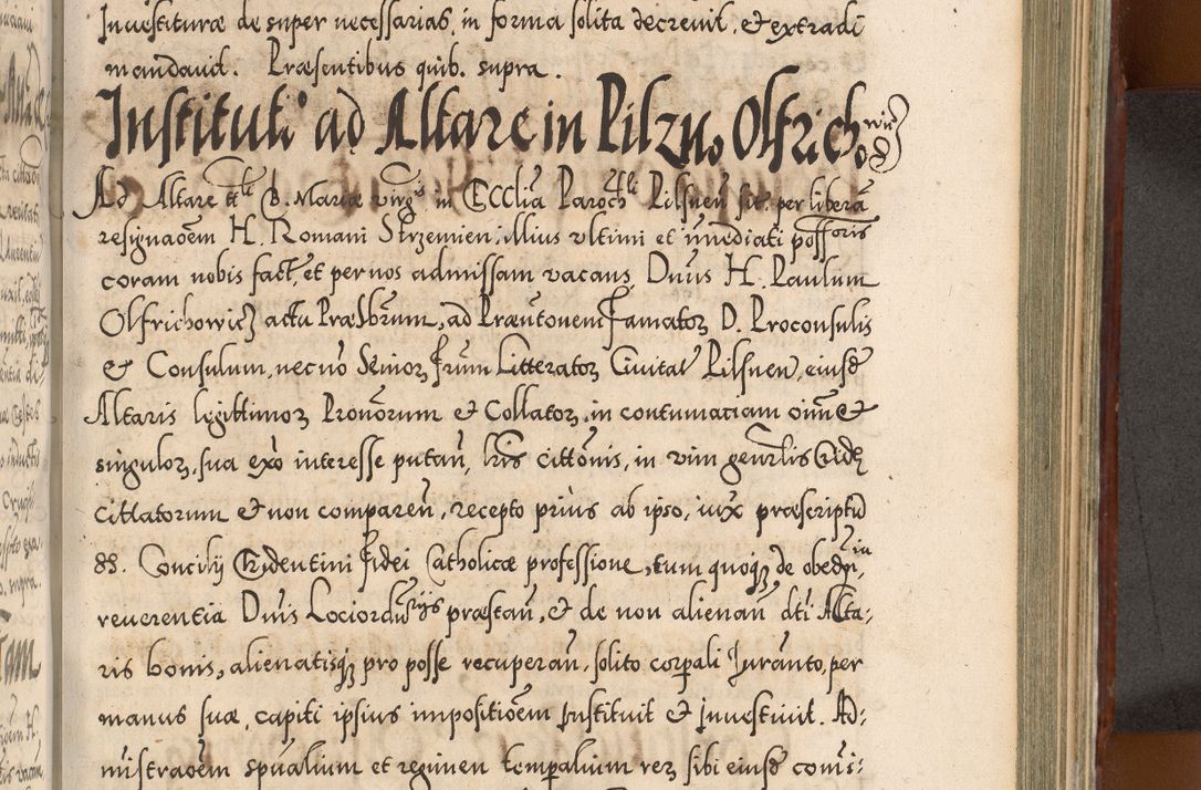 Zdjęcie nr 854 dla obiektu archiwalnego: Illistrissimo et revedissimo in Christo Patre Domino Domino Georgio Rzadziwił Miserone Divina Sacrostae R. E. Tituli S. Sixti Presbitero Cardinali Duce in Olyka et Niesswiesz ad Gubernacula Ecclessiae Cracoviensis cuius administratorialem a Sancta Sede Apostolica obtinverat feliciter sedente. Acta actorum, causarum, sententiarum tam deffinitivarum quam interloquutoriarum decretorum, obligationum, quietationum, recognitionum, constitutionum procuratorum etc. coram Reverendo Domino Stanislao Crassinskz de Crasne Archidiacono Cracoviensis, Scholastico Gnesnesis, Custode Plocensis etc. Vicario et Officiali Generali Cracoviensi in Ano Domini Millesimo Quingentesimo Nonagesimo Primo cuius indictio quarta pontificatus SS. Domini Nostri Gregorii XIIII Anno I psius prio feliciter incipiut