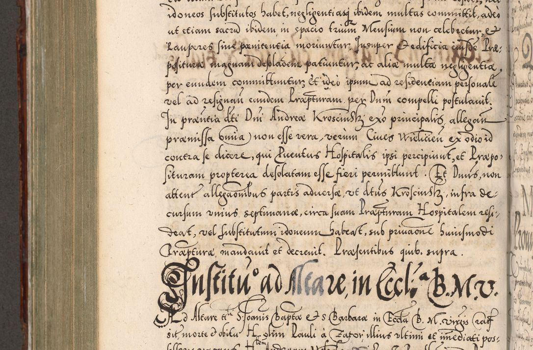 Zdjęcie nr 849 dla obiektu archiwalnego: Illistrissimo et revedissimo in Christo Patre Domino Domino Georgio Rzadziwił Miserone Divina Sacrostae R. E. Tituli S. Sixti Presbitero Cardinali Duce in Olyka et Niesswiesz ad Gubernacula Ecclessiae Cracoviensis cuius administratorialem a Sancta Sede Apostolica obtinverat feliciter sedente. Acta actorum, causarum, sententiarum tam deffinitivarum quam interloquutoriarum decretorum, obligationum, quietationum, recognitionum, constitutionum procuratorum etc. coram Reverendo Domino Stanislao Crassinskz de Crasne Archidiacono Cracoviensis, Scholastico Gnesnesis, Custode Plocensis etc. Vicario et Officiali Generali Cracoviensi in Ano Domini Millesimo Quingentesimo Nonagesimo Primo cuius indictio quarta pontificatus SS. Domini Nostri Gregorii XIIII Anno I psius prio feliciter incipiut