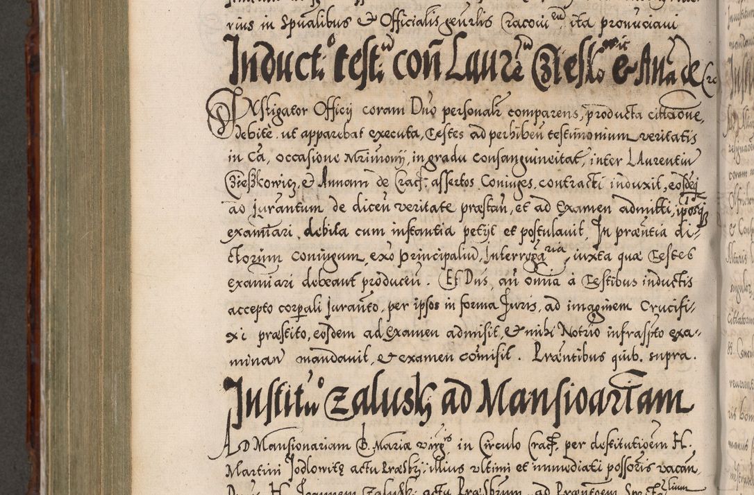Zdjęcie nr 853 dla obiektu archiwalnego: Illistrissimo et revedissimo in Christo Patre Domino Domino Georgio Rzadziwił Miserone Divina Sacrostae R. E. Tituli S. Sixti Presbitero Cardinali Duce in Olyka et Niesswiesz ad Gubernacula Ecclessiae Cracoviensis cuius administratorialem a Sancta Sede Apostolica obtinverat feliciter sedente. Acta actorum, causarum, sententiarum tam deffinitivarum quam interloquutoriarum decretorum, obligationum, quietationum, recognitionum, constitutionum procuratorum etc. coram Reverendo Domino Stanislao Crassinskz de Crasne Archidiacono Cracoviensis, Scholastico Gnesnesis, Custode Plocensis etc. Vicario et Officiali Generali Cracoviensi in Ano Domini Millesimo Quingentesimo Nonagesimo Primo cuius indictio quarta pontificatus SS. Domini Nostri Gregorii XIIII Anno I psius prio feliciter incipiut