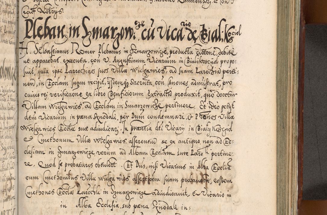 Zdjęcie nr 848 dla obiektu archiwalnego: Illistrissimo et revedissimo in Christo Patre Domino Domino Georgio Rzadziwił Miserone Divina Sacrostae R. E. Tituli S. Sixti Presbitero Cardinali Duce in Olyka et Niesswiesz ad Gubernacula Ecclessiae Cracoviensis cuius administratorialem a Sancta Sede Apostolica obtinverat feliciter sedente. Acta actorum, causarum, sententiarum tam deffinitivarum quam interloquutoriarum decretorum, obligationum, quietationum, recognitionum, constitutionum procuratorum etc. coram Reverendo Domino Stanislao Crassinskz de Crasne Archidiacono Cracoviensis, Scholastico Gnesnesis, Custode Plocensis etc. Vicario et Officiali Generali Cracoviensi in Ano Domini Millesimo Quingentesimo Nonagesimo Primo cuius indictio quarta pontificatus SS. Domini Nostri Gregorii XIIII Anno I psius prio feliciter incipiut