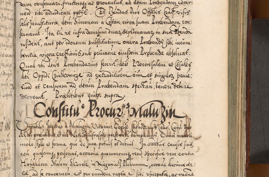Zdjęcie nr 840 dla obiektu archiwalnego: Illistrissimo et revedissimo in Christo Patre Domino Domino Georgio Rzadziwił Miserone Divina Sacrostae R. E. Tituli S. Sixti Presbitero Cardinali Duce in Olyka et Niesswiesz ad Gubernacula Ecclessiae Cracoviensis cuius administratorialem a Sancta Sede Apostolica obtinverat feliciter sedente. Acta actorum, causarum, sententiarum tam deffinitivarum quam interloquutoriarum decretorum, obligationum, quietationum, recognitionum, constitutionum procuratorum etc. coram Reverendo Domino Stanislao Crassinskz de Crasne Archidiacono Cracoviensis, Scholastico Gnesnesis, Custode Plocensis etc. Vicario et Officiali Generali Cracoviensi in Ano Domini Millesimo Quingentesimo Nonagesimo Primo cuius indictio quarta pontificatus SS. Domini Nostri Gregorii XIIII Anno I psius prio feliciter incipiut