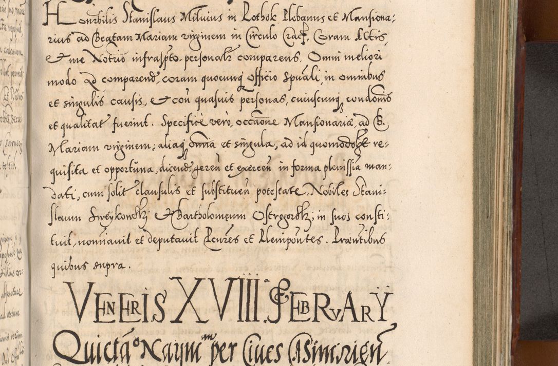Zdjęcie nr 812 dla obiektu archiwalnego: Illistrissimo et revedissimo in Christo Patre Domino Domino Georgio Rzadziwił Miserone Divina Sacrostae R. E. Tituli S. Sixti Presbitero Cardinali Duce in Olyka et Niesswiesz ad Gubernacula Ecclessiae Cracoviensis cuius administratorialem a Sancta Sede Apostolica obtinverat feliciter sedente. Acta actorum, causarum, sententiarum tam deffinitivarum quam interloquutoriarum decretorum, obligationum, quietationum, recognitionum, constitutionum procuratorum etc. coram Reverendo Domino Stanislao Crassinskz de Crasne Archidiacono Cracoviensis, Scholastico Gnesnesis, Custode Plocensis etc. Vicario et Officiali Generali Cracoviensi in Ano Domini Millesimo Quingentesimo Nonagesimo Primo cuius indictio quarta pontificatus SS. Domini Nostri Gregorii XIIII Anno I psius prio feliciter incipiut