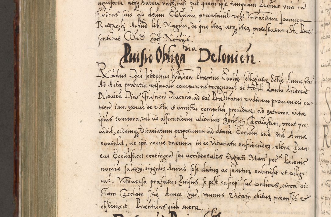 Zdjęcie nr 1120 dla obiektu archiwalnego: Illistrissimo et revedissimo in Christo Patre Domino Domino Georgio Rzadziwił Miserone Divina Sacrostae R. E. Tituli S. Sixti Presbitero Cardinali Duce in Olyka et Niesswiesz ad Gubernacula Ecclessiae Cracoviensis cuius administratorialem a Sancta Sede Apostolica obtinverat feliciter sedente. Acta actorum, causarum, sententiarum tam deffinitivarum quam interloquutoriarum decretorum, obligationum, quietationum, recognitionum, constitutionum procuratorum etc. coram Reverendo Domino Stanislao Crassinskz de Crasne Archidiacono Cracoviensis, Scholastico Gnesnesis, Custode Plocensis etc. Vicario et Officiali Generali Cracoviensi in Ano Domini Millesimo Quingentesimo Nonagesimo Primo cuius indictio quarta pontificatus SS. Domini Nostri Gregorii XIIII Anno I psius prio feliciter incipiut