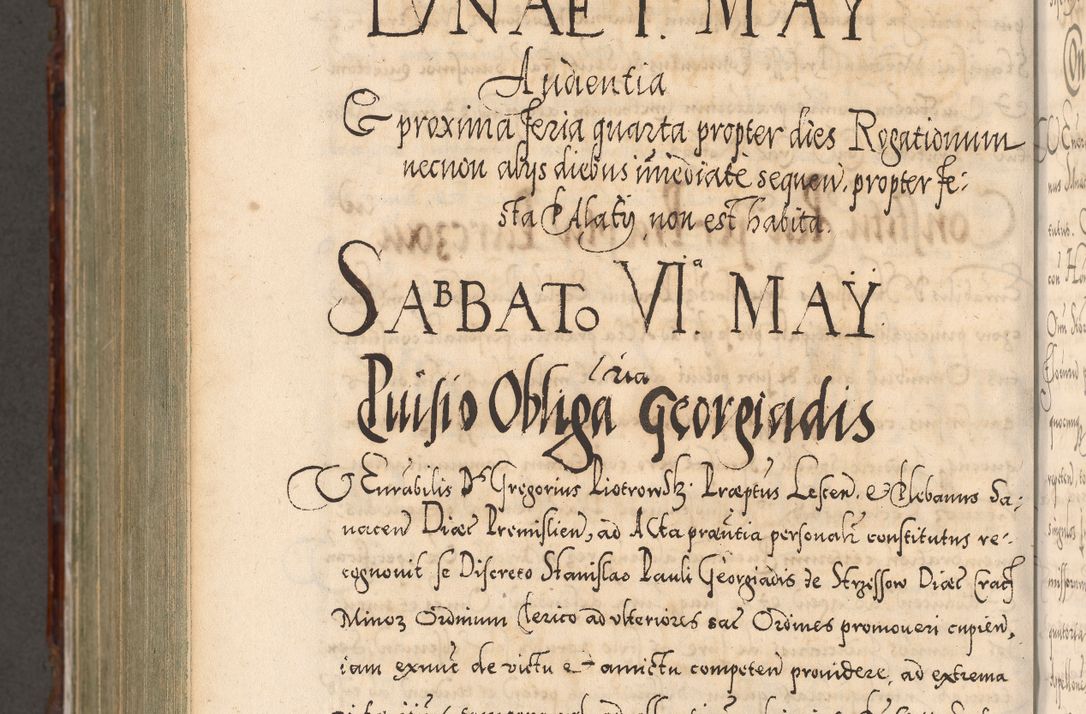 Zdjęcie nr 1114 dla obiektu archiwalnego: Illistrissimo et revedissimo in Christo Patre Domino Domino Georgio Rzadziwił Miserone Divina Sacrostae R. E. Tituli S. Sixti Presbitero Cardinali Duce in Olyka et Niesswiesz ad Gubernacula Ecclessiae Cracoviensis cuius administratorialem a Sancta Sede Apostolica obtinverat feliciter sedente. Acta actorum, causarum, sententiarum tam deffinitivarum quam interloquutoriarum decretorum, obligationum, quietationum, recognitionum, constitutionum procuratorum etc. coram Reverendo Domino Stanislao Crassinskz de Crasne Archidiacono Cracoviensis, Scholastico Gnesnesis, Custode Plocensis etc. Vicario et Officiali Generali Cracoviensi in Ano Domini Millesimo Quingentesimo Nonagesimo Primo cuius indictio quarta pontificatus SS. Domini Nostri Gregorii XIIII Anno I psius prio feliciter incipiut