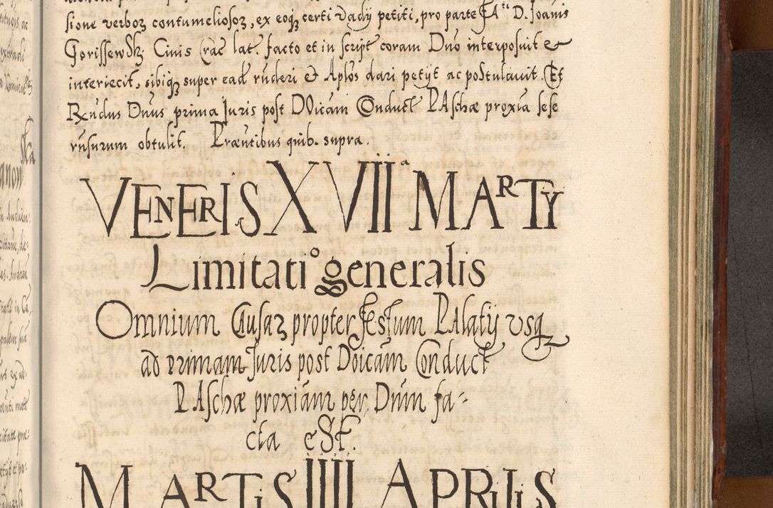 Zdjęcie nr 1091 dla obiektu archiwalnego: Illistrissimo et revedissimo in Christo Patre Domino Domino Georgio Rzadziwił Miserone Divina Sacrostae R. E. Tituli S. Sixti Presbitero Cardinali Duce in Olyka et Niesswiesz ad Gubernacula Ecclessiae Cracoviensis cuius administratorialem a Sancta Sede Apostolica obtinverat feliciter sedente. Acta actorum, causarum, sententiarum tam deffinitivarum quam interloquutoriarum decretorum, obligationum, quietationum, recognitionum, constitutionum procuratorum etc. coram Reverendo Domino Stanislao Crassinskz de Crasne Archidiacono Cracoviensis, Scholastico Gnesnesis, Custode Plocensis etc. Vicario et Officiali Generali Cracoviensi in Ano Domini Millesimo Quingentesimo Nonagesimo Primo cuius indictio quarta pontificatus SS. Domini Nostri Gregorii XIIII Anno I psius prio feliciter incipiut