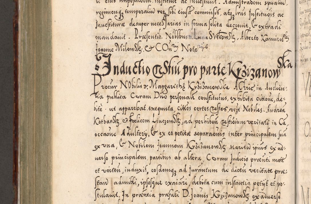 Zdjęcie nr 1090 dla obiektu archiwalnego: Illistrissimo et revedissimo in Christo Patre Domino Domino Georgio Rzadziwił Miserone Divina Sacrostae R. E. Tituli S. Sixti Presbitero Cardinali Duce in Olyka et Niesswiesz ad Gubernacula Ecclessiae Cracoviensis cuius administratorialem a Sancta Sede Apostolica obtinverat feliciter sedente. Acta actorum, causarum, sententiarum tam deffinitivarum quam interloquutoriarum decretorum, obligationum, quietationum, recognitionum, constitutionum procuratorum etc. coram Reverendo Domino Stanislao Crassinskz de Crasne Archidiacono Cracoviensis, Scholastico Gnesnesis, Custode Plocensis etc. Vicario et Officiali Generali Cracoviensi in Ano Domini Millesimo Quingentesimo Nonagesimo Primo cuius indictio quarta pontificatus SS. Domini Nostri Gregorii XIIII Anno I psius prio feliciter incipiut