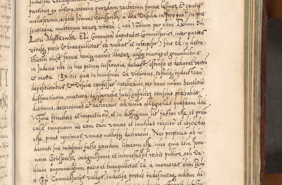 Zdjęcie nr 1087 dla obiektu archiwalnego: Illistrissimo et revedissimo in Christo Patre Domino Domino Georgio Rzadziwił Miserone Divina Sacrostae R. E. Tituli S. Sixti Presbitero Cardinali Duce in Olyka et Niesswiesz ad Gubernacula Ecclessiae Cracoviensis cuius administratorialem a Sancta Sede Apostolica obtinverat feliciter sedente. Acta actorum, causarum, sententiarum tam deffinitivarum quam interloquutoriarum decretorum, obligationum, quietationum, recognitionum, constitutionum procuratorum etc. coram Reverendo Domino Stanislao Crassinskz de Crasne Archidiacono Cracoviensis, Scholastico Gnesnesis, Custode Plocensis etc. Vicario et Officiali Generali Cracoviensi in Ano Domini Millesimo Quingentesimo Nonagesimo Primo cuius indictio quarta pontificatus SS. Domini Nostri Gregorii XIIII Anno I psius prio feliciter incipiut