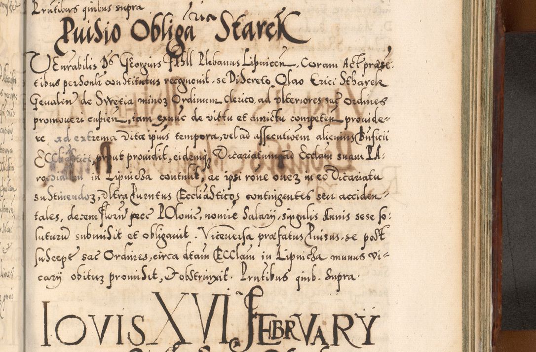 Zdjęcie nr 1064 dla obiektu archiwalnego: Illistrissimo et revedissimo in Christo Patre Domino Domino Georgio Rzadziwił Miserone Divina Sacrostae R. E. Tituli S. Sixti Presbitero Cardinali Duce in Olyka et Niesswiesz ad Gubernacula Ecclessiae Cracoviensis cuius administratorialem a Sancta Sede Apostolica obtinverat feliciter sedente. Acta actorum, causarum, sententiarum tam deffinitivarum quam interloquutoriarum decretorum, obligationum, quietationum, recognitionum, constitutionum procuratorum etc. coram Reverendo Domino Stanislao Crassinskz de Crasne Archidiacono Cracoviensis, Scholastico Gnesnesis, Custode Plocensis etc. Vicario et Officiali Generali Cracoviensi in Ano Domini Millesimo Quingentesimo Nonagesimo Primo cuius indictio quarta pontificatus SS. Domini Nostri Gregorii XIIII Anno I psius prio feliciter incipiut