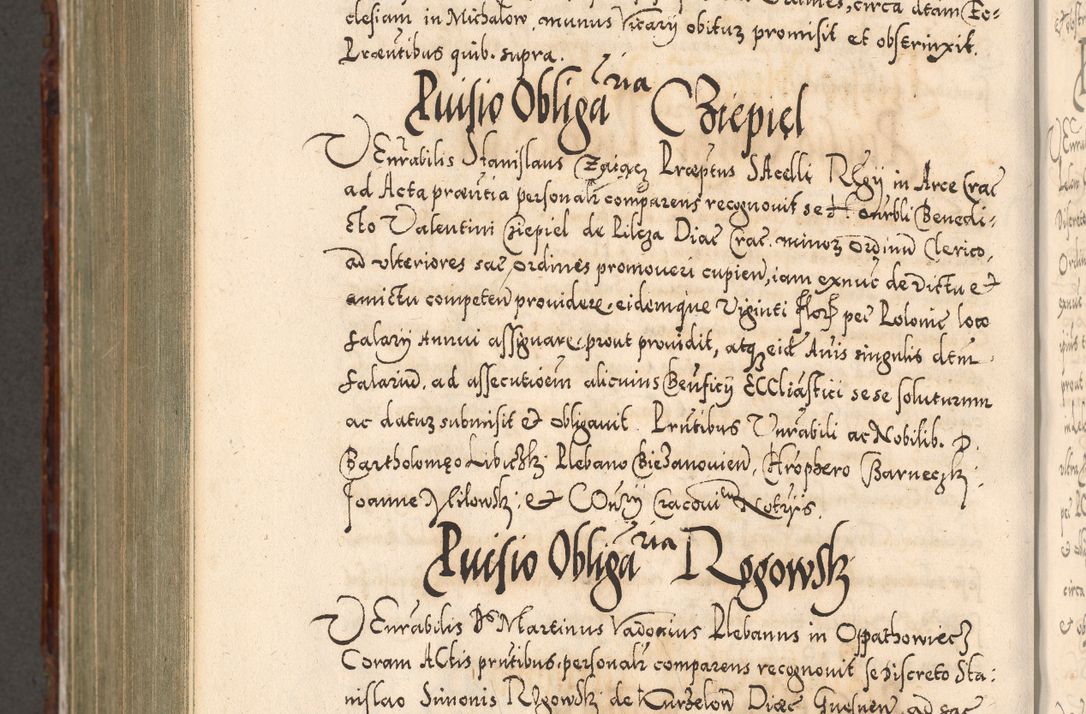Zdjęcie nr 1058 dla obiektu archiwalnego: Illistrissimo et revedissimo in Christo Patre Domino Domino Georgio Rzadziwił Miserone Divina Sacrostae R. E. Tituli S. Sixti Presbitero Cardinali Duce in Olyka et Niesswiesz ad Gubernacula Ecclessiae Cracoviensis cuius administratorialem a Sancta Sede Apostolica obtinverat feliciter sedente. Acta actorum, causarum, sententiarum tam deffinitivarum quam interloquutoriarum decretorum, obligationum, quietationum, recognitionum, constitutionum procuratorum etc. coram Reverendo Domino Stanislao Crassinskz de Crasne Archidiacono Cracoviensis, Scholastico Gnesnesis, Custode Plocensis etc. Vicario et Officiali Generali Cracoviensi in Ano Domini Millesimo Quingentesimo Nonagesimo Primo cuius indictio quarta pontificatus SS. Domini Nostri Gregorii XIIII Anno I psius prio feliciter incipiut