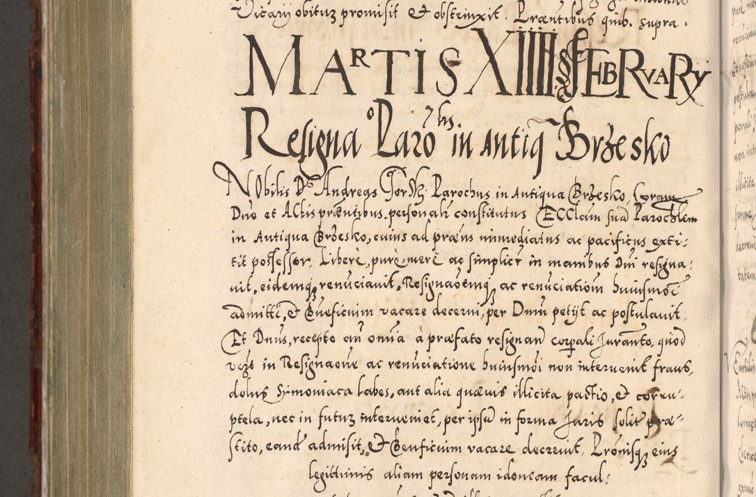 Zdjęcie nr 1047 dla obiektu archiwalnego: Illistrissimo et revedissimo in Christo Patre Domino Domino Georgio Rzadziwił Miserone Divina Sacrostae R. E. Tituli S. Sixti Presbitero Cardinali Duce in Olyka et Niesswiesz ad Gubernacula Ecclessiae Cracoviensis cuius administratorialem a Sancta Sede Apostolica obtinverat feliciter sedente. Acta actorum, causarum, sententiarum tam deffinitivarum quam interloquutoriarum decretorum, obligationum, quietationum, recognitionum, constitutionum procuratorum etc. coram Reverendo Domino Stanislao Crassinskz de Crasne Archidiacono Cracoviensis, Scholastico Gnesnesis, Custode Plocensis etc. Vicario et Officiali Generali Cracoviensi in Ano Domini Millesimo Quingentesimo Nonagesimo Primo cuius indictio quarta pontificatus SS. Domini Nostri Gregorii XIIII Anno I psius prio feliciter incipiut