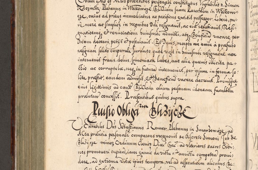 Zdjęcie nr 1041 dla obiektu archiwalnego: Illistrissimo et revedissimo in Christo Patre Domino Domino Georgio Rzadziwił Miserone Divina Sacrostae R. E. Tituli S. Sixti Presbitero Cardinali Duce in Olyka et Niesswiesz ad Gubernacula Ecclessiae Cracoviensis cuius administratorialem a Sancta Sede Apostolica obtinverat feliciter sedente. Acta actorum, causarum, sententiarum tam deffinitivarum quam interloquutoriarum decretorum, obligationum, quietationum, recognitionum, constitutionum procuratorum etc. coram Reverendo Domino Stanislao Crassinskz de Crasne Archidiacono Cracoviensis, Scholastico Gnesnesis, Custode Plocensis etc. Vicario et Officiali Generali Cracoviensi in Ano Domini Millesimo Quingentesimo Nonagesimo Primo cuius indictio quarta pontificatus SS. Domini Nostri Gregorii XIIII Anno I psius prio feliciter incipiut