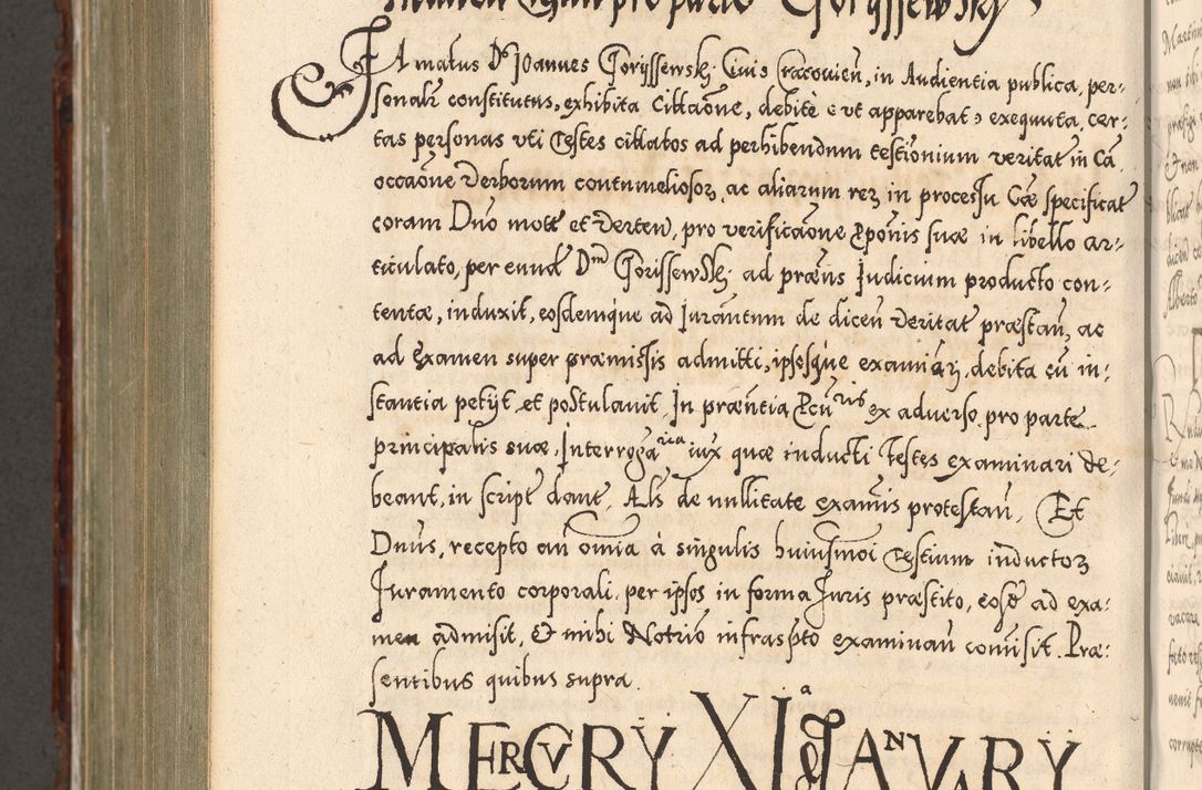 Zdjęcie nr 1027 dla obiektu archiwalnego: Illistrissimo et revedissimo in Christo Patre Domino Domino Georgio Rzadziwił Miserone Divina Sacrostae R. E. Tituli S. Sixti Presbitero Cardinali Duce in Olyka et Niesswiesz ad Gubernacula Ecclessiae Cracoviensis cuius administratorialem a Sancta Sede Apostolica obtinverat feliciter sedente. Acta actorum, causarum, sententiarum tam deffinitivarum quam interloquutoriarum decretorum, obligationum, quietationum, recognitionum, constitutionum procuratorum etc. coram Reverendo Domino Stanislao Crassinskz de Crasne Archidiacono Cracoviensis, Scholastico Gnesnesis, Custode Plocensis etc. Vicario et Officiali Generali Cracoviensi in Ano Domini Millesimo Quingentesimo Nonagesimo Primo cuius indictio quarta pontificatus SS. Domini Nostri Gregorii XIIII Anno I psius prio feliciter incipiut