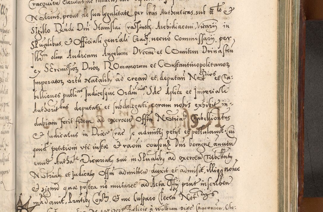 Zdjęcie nr 1018 dla obiektu archiwalnego: Illistrissimo et revedissimo in Christo Patre Domino Domino Georgio Rzadziwił Miserone Divina Sacrostae R. E. Tituli S. Sixti Presbitero Cardinali Duce in Olyka et Niesswiesz ad Gubernacula Ecclessiae Cracoviensis cuius administratorialem a Sancta Sede Apostolica obtinverat feliciter sedente. Acta actorum, causarum, sententiarum tam deffinitivarum quam interloquutoriarum decretorum, obligationum, quietationum, recognitionum, constitutionum procuratorum etc. coram Reverendo Domino Stanislao Crassinskz de Crasne Archidiacono Cracoviensis, Scholastico Gnesnesis, Custode Plocensis etc. Vicario et Officiali Generali Cracoviensi in Ano Domini Millesimo Quingentesimo Nonagesimo Primo cuius indictio quarta pontificatus SS. Domini Nostri Gregorii XIIII Anno I psius prio feliciter incipiut