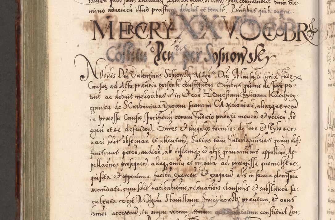 Zdjęcie nr 1205 dla obiektu archiwalnego: Illistrissimo et revedissimo in Christo Patre Domino Domino Georgio Rzadziwił Miserone Divina Sacrostae R. E. Tituli S. Sixti Presbitero Cardinali Duce in Olyka et Niesswiesz ad Gubernacula Ecclessiae Cracoviensis cuius administratorialem a Sancta Sede Apostolica obtinverat feliciter sedente. Acta actorum, causarum, sententiarum tam deffinitivarum quam interloquutoriarum decretorum, obligationum, quietationum, recognitionum, constitutionum procuratorum etc. coram Reverendo Domino Stanislao Crassinskz de Crasne Archidiacono Cracoviensis, Scholastico Gnesnesis, Custode Plocensis etc. Vicario et Officiali Generali Cracoviensi in Ano Domini Millesimo Quingentesimo Nonagesimo Primo cuius indictio quarta pontificatus SS. Domini Nostri Gregorii XIIII Anno I psius prio feliciter incipiut