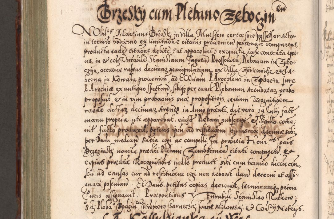 Zdjęcie nr 1199 dla obiektu archiwalnego: Illistrissimo et revedissimo in Christo Patre Domino Domino Georgio Rzadziwił Miserone Divina Sacrostae R. E. Tituli S. Sixti Presbitero Cardinali Duce in Olyka et Niesswiesz ad Gubernacula Ecclessiae Cracoviensis cuius administratorialem a Sancta Sede Apostolica obtinverat feliciter sedente. Acta actorum, causarum, sententiarum tam deffinitivarum quam interloquutoriarum decretorum, obligationum, quietationum, recognitionum, constitutionum procuratorum etc. coram Reverendo Domino Stanislao Crassinskz de Crasne Archidiacono Cracoviensis, Scholastico Gnesnesis, Custode Plocensis etc. Vicario et Officiali Generali Cracoviensi in Ano Domini Millesimo Quingentesimo Nonagesimo Primo cuius indictio quarta pontificatus SS. Domini Nostri Gregorii XIIII Anno I psius prio feliciter incipiut