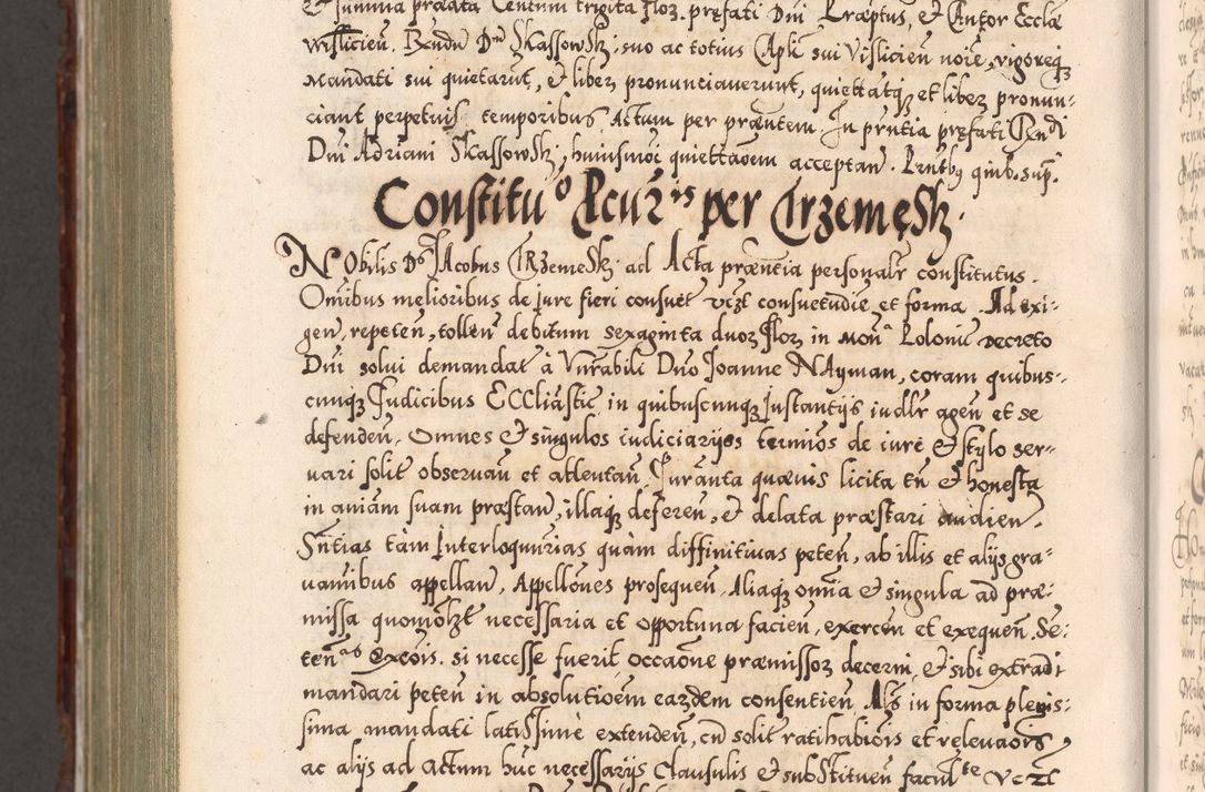 Zdjęcie nr 1197 dla obiektu archiwalnego: Illistrissimo et revedissimo in Christo Patre Domino Domino Georgio Rzadziwił Miserone Divina Sacrostae R. E. Tituli S. Sixti Presbitero Cardinali Duce in Olyka et Niesswiesz ad Gubernacula Ecclessiae Cracoviensis cuius administratorialem a Sancta Sede Apostolica obtinverat feliciter sedente. Acta actorum, causarum, sententiarum tam deffinitivarum quam interloquutoriarum decretorum, obligationum, quietationum, recognitionum, constitutionum procuratorum etc. coram Reverendo Domino Stanislao Crassinskz de Crasne Archidiacono Cracoviensis, Scholastico Gnesnesis, Custode Plocensis etc. Vicario et Officiali Generali Cracoviensi in Ano Domini Millesimo Quingentesimo Nonagesimo Primo cuius indictio quarta pontificatus SS. Domini Nostri Gregorii XIIII Anno I psius prio feliciter incipiut