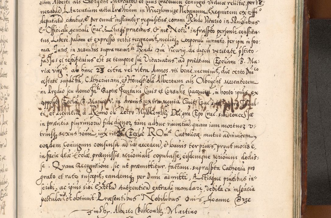 Zdjęcie nr 1190 dla obiektu archiwalnego: Illistrissimo et revedissimo in Christo Patre Domino Domino Georgio Rzadziwił Miserone Divina Sacrostae R. E. Tituli S. Sixti Presbitero Cardinali Duce in Olyka et Niesswiesz ad Gubernacula Ecclessiae Cracoviensis cuius administratorialem a Sancta Sede Apostolica obtinverat feliciter sedente. Acta actorum, causarum, sententiarum tam deffinitivarum quam interloquutoriarum decretorum, obligationum, quietationum, recognitionum, constitutionum procuratorum etc. coram Reverendo Domino Stanislao Crassinskz de Crasne Archidiacono Cracoviensis, Scholastico Gnesnesis, Custode Plocensis etc. Vicario et Officiali Generali Cracoviensi in Ano Domini Millesimo Quingentesimo Nonagesimo Primo cuius indictio quarta pontificatus SS. Domini Nostri Gregorii XIIII Anno I psius prio feliciter incipiut