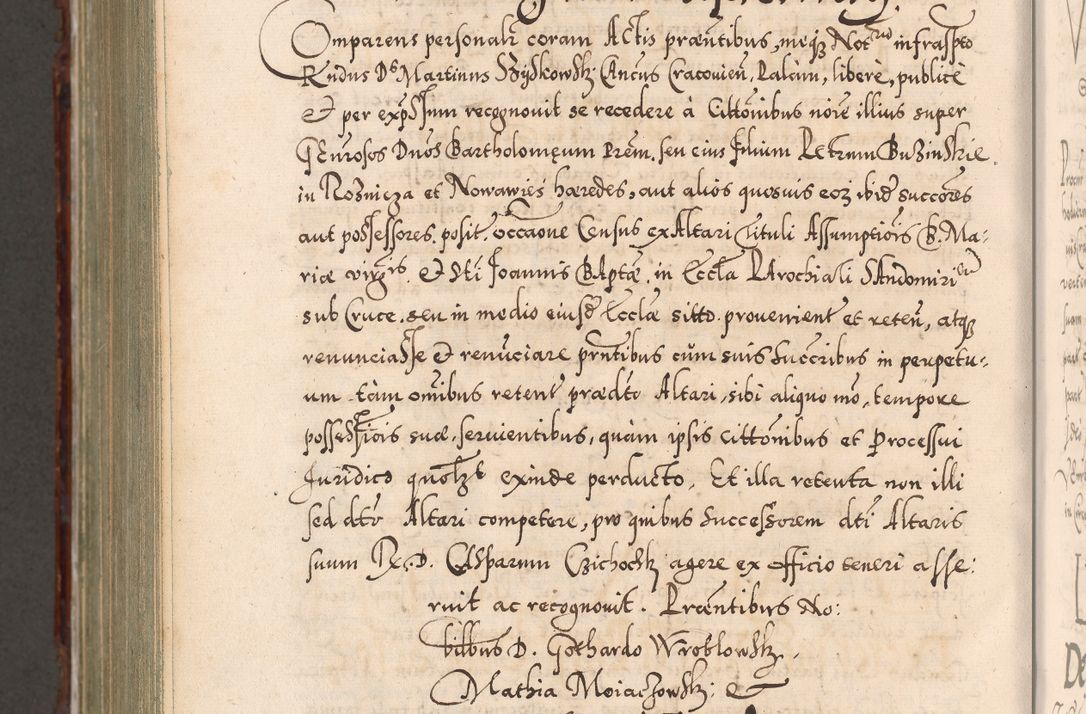 Zdjęcie nr 1187 dla obiektu archiwalnego: Illistrissimo et revedissimo in Christo Patre Domino Domino Georgio Rzadziwił Miserone Divina Sacrostae R. E. Tituli S. Sixti Presbitero Cardinali Duce in Olyka et Niesswiesz ad Gubernacula Ecclessiae Cracoviensis cuius administratorialem a Sancta Sede Apostolica obtinverat feliciter sedente. Acta actorum, causarum, sententiarum tam deffinitivarum quam interloquutoriarum decretorum, obligationum, quietationum, recognitionum, constitutionum procuratorum etc. coram Reverendo Domino Stanislao Crassinskz de Crasne Archidiacono Cracoviensis, Scholastico Gnesnesis, Custode Plocensis etc. Vicario et Officiali Generali Cracoviensi in Ano Domini Millesimo Quingentesimo Nonagesimo Primo cuius indictio quarta pontificatus SS. Domini Nostri Gregorii XIIII Anno I psius prio feliciter incipiut