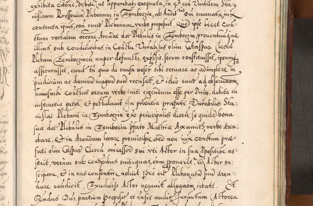 Zdjęcie nr 1186 dla obiektu archiwalnego: Illistrissimo et revedissimo in Christo Patre Domino Domino Georgio Rzadziwił Miserone Divina Sacrostae R. E. Tituli S. Sixti Presbitero Cardinali Duce in Olyka et Niesswiesz ad Gubernacula Ecclessiae Cracoviensis cuius administratorialem a Sancta Sede Apostolica obtinverat feliciter sedente. Acta actorum, causarum, sententiarum tam deffinitivarum quam interloquutoriarum decretorum, obligationum, quietationum, recognitionum, constitutionum procuratorum etc. coram Reverendo Domino Stanislao Crassinskz de Crasne Archidiacono Cracoviensis, Scholastico Gnesnesis, Custode Plocensis etc. Vicario et Officiali Generali Cracoviensi in Ano Domini Millesimo Quingentesimo Nonagesimo Primo cuius indictio quarta pontificatus SS. Domini Nostri Gregorii XIIII Anno I psius prio feliciter incipiut