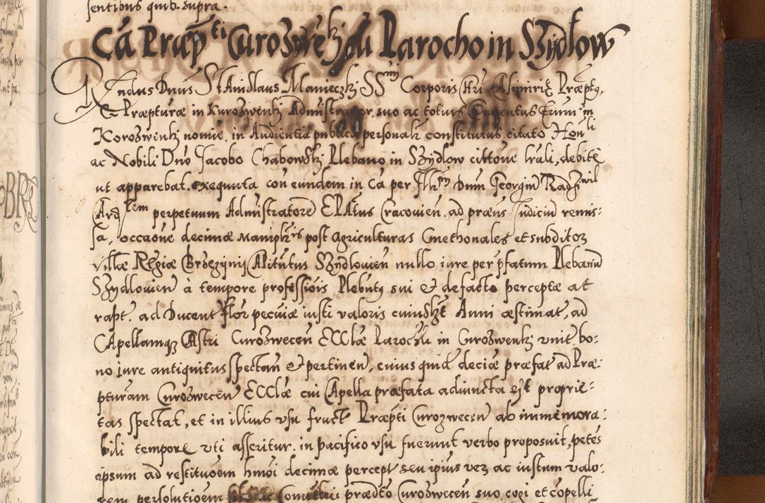 Zdjęcie nr 1204 dla obiektu archiwalnego: Illistrissimo et revedissimo in Christo Patre Domino Domino Georgio Rzadziwił Miserone Divina Sacrostae R. E. Tituli S. Sixti Presbitero Cardinali Duce in Olyka et Niesswiesz ad Gubernacula Ecclessiae Cracoviensis cuius administratorialem a Sancta Sede Apostolica obtinverat feliciter sedente. Acta actorum, causarum, sententiarum tam deffinitivarum quam interloquutoriarum decretorum, obligationum, quietationum, recognitionum, constitutionum procuratorum etc. coram Reverendo Domino Stanislao Crassinskz de Crasne Archidiacono Cracoviensis, Scholastico Gnesnesis, Custode Plocensis etc. Vicario et Officiali Generali Cracoviensi in Ano Domini Millesimo Quingentesimo Nonagesimo Primo cuius indictio quarta pontificatus SS. Domini Nostri Gregorii XIIII Anno I psius prio feliciter incipiut