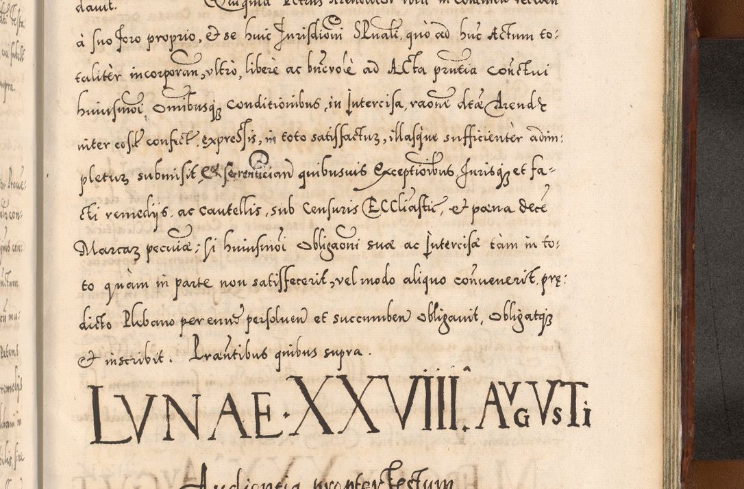 Zdjęcie nr 1166 dla obiektu archiwalnego: Illistrissimo et revedissimo in Christo Patre Domino Domino Georgio Rzadziwił Miserone Divina Sacrostae R. E. Tituli S. Sixti Presbitero Cardinali Duce in Olyka et Niesswiesz ad Gubernacula Ecclessiae Cracoviensis cuius administratorialem a Sancta Sede Apostolica obtinverat feliciter sedente. Acta actorum, causarum, sententiarum tam deffinitivarum quam interloquutoriarum decretorum, obligationum, quietationum, recognitionum, constitutionum procuratorum etc. coram Reverendo Domino Stanislao Crassinskz de Crasne Archidiacono Cracoviensis, Scholastico Gnesnesis, Custode Plocensis etc. Vicario et Officiali Generali Cracoviensi in Ano Domini Millesimo Quingentesimo Nonagesimo Primo cuius indictio quarta pontificatus SS. Domini Nostri Gregorii XIIII Anno I psius prio feliciter incipiut